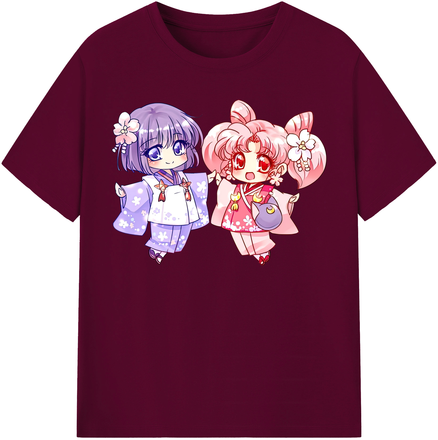 （画像用） 美少女戦士セーラームーン ちびうさ Sailor Moon Chibiusa Tsukino Usagi Small Lady Serenity レディースカジュアルプリントTシャツ（綿100％）